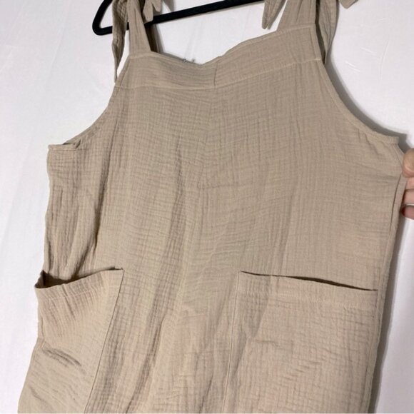 Smash + Tess for The Jilly Box Beige Organic Cotton Romper Jumpsuit S NWT - Picture 10 of 16